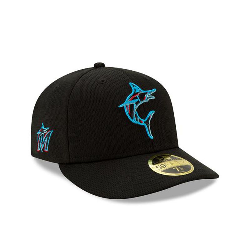 MLB Miami Marlins 2021 Spring Training Low Profile 59Fifty Fitted (SZL0958) - Black New Era Caps